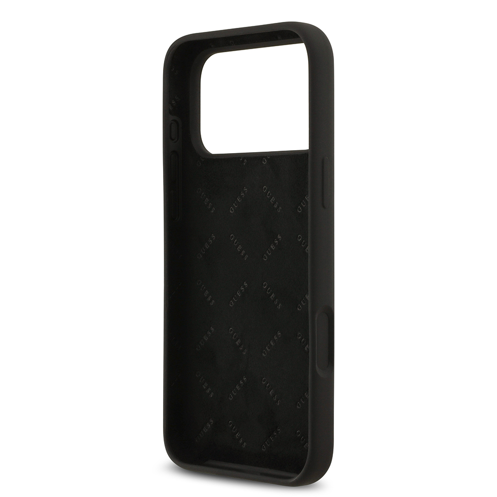 Apple iPhone 17 Pro Max Uyumlu Kılıf Guess Orjinal Lisanslı Grained Yazı Logolu Kapak - 24
