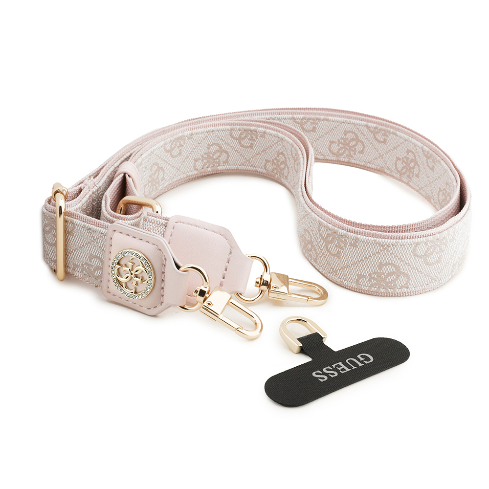 Guess Orjinal Lisanslı Taşlı 4G Metal Logolu Çapraz Vücut Telefon Askı Kayışı 150cm - 7