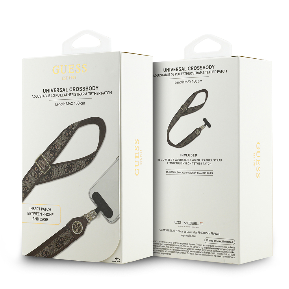Guess Orjinal Lisanslı Taşlı 4G Metal Logolu Çapraz Vücut Telefon Askı Kayışı 150cm - 10