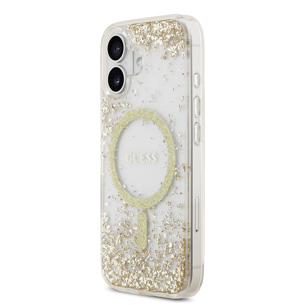 Apple iPhone 17 Uyumlu Kılıf Guess Orjinal Lisanslı M-safe Şarj Özellikli Transparan Resin Bottom Kapak - 1