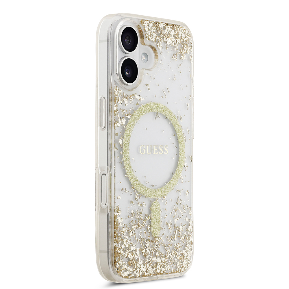 Apple iPhone 17 Uyumlu Kılıf Guess Orjinal Lisanslı M-safe Şarj Özellikli Transparan Resin Bottom Kapak - 3