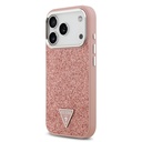 Apple iPhone 17 Pro Uyumlu Kılıf Guess Orjinal Lisanslı M-safe Şarj Özellikli Metal Kamera Çerçeveli Üçgen Logolu Glitter Kapak - 1