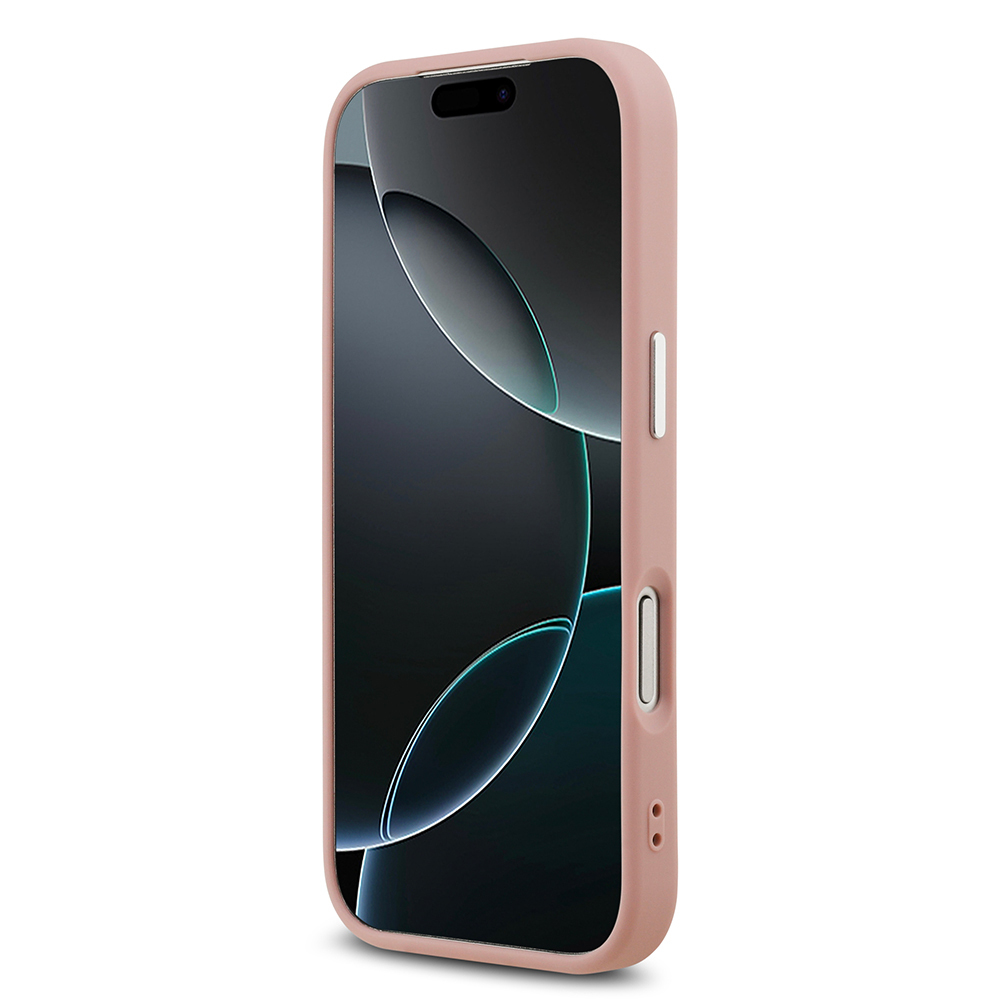 Apple iPhone 17 Pro Uyumlu Kılıf Guess Orjinal Lisanslı M-safe Şarj Özellikli Metal Kamera Çerçeveli Üçgen Logolu Glitter Kapak - 4