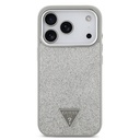 Apple iPhone 17 Pro Uyumlu Kılıf Guess Orjinal Lisanslı M-safe Şarj Özellikli Metal Kamera Çerçeveli Üçgen Logolu Glitter Kapak - 8