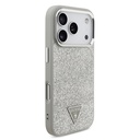Apple iPhone 17 Pro Uyumlu Kılıf Guess Orjinal Lisanslı M-safe Şarj Özellikli Metal Kamera Çerçeveli Üçgen Logolu Glitter Kapak - 9