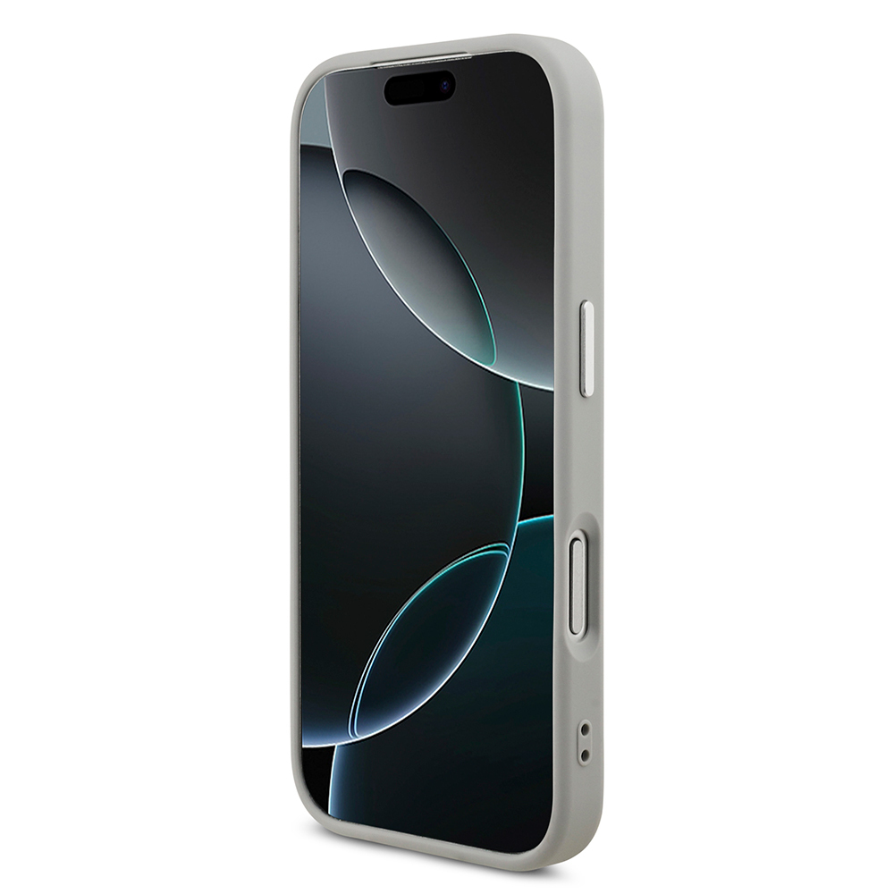 Apple iPhone 17 Pro Uyumlu Kılıf Guess Orjinal Lisanslı M-safe Şarj Özellikli Metal Kamera Çerçeveli Üçgen Logolu Glitter Kapak - 10