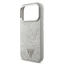 Apple iPhone 17 Pro Uyumlu Kılıf Guess Orjinal Lisanslı M-safe Şarj Özellikli Metal Kamera Çerçeveli Üçgen Logolu Glitter Kapak - 11