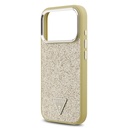 Apple iPhone 17 Pro Uyumlu Kılıf Guess Orjinal Lisanslı M-safe Şarj Özellikli Metal Kamera Çerçeveli Üçgen Logolu Glitter Kapak - 17