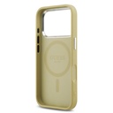 Apple iPhone 17 Pro Uyumlu Kılıf Guess Orjinal Lisanslı M-safe Şarj Özellikli Metal Kamera Çerçeveli Üçgen Logolu Glitter Kapak - 18