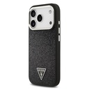 Apple iPhone 17 Pro Uyumlu Kılıf Guess Orjinal Lisanslı M-safe Şarj Özellikli Metal Kamera Çerçeveli Üçgen Logolu Glitter Kapak - 19