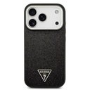 Apple iPhone 17 Pro Uyumlu Kılıf Guess Orjinal Lisanslı M-safe Şarj Özellikli Metal Kamera Çerçeveli Üçgen Logolu Glitter Kapak - 20