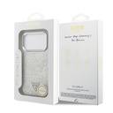 Apple iPhone 17 Pro Uyumlu Kılıf Guess Orjinal Lisanslı M-safe Şarj Özellikli Metal Kamera Çerçeveli Üçgen Logolu Glitter Kapak - 26