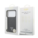 Apple iPhone 17 Pro Uyumlu Kılıf Guess Orjinal Lisanslı M-safe Şarj Özellikli Metal Kamera Çerçeveli Üçgen Logolu Glitter Kapak - 28