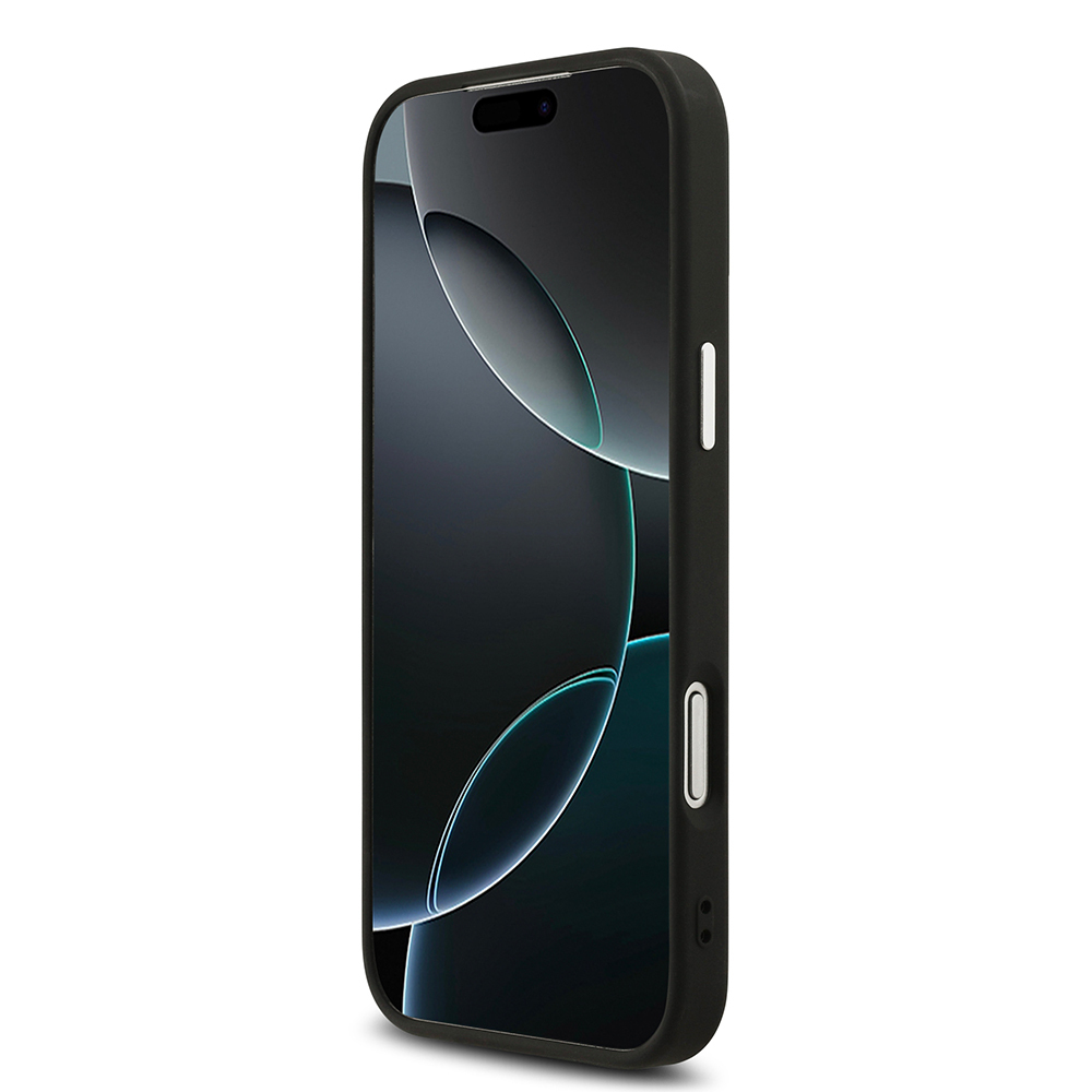 Apple iPhone 17 Pro Max Uyumlu Kılıf Guess Orjinal Lisanslı M-safe Şarj Özellikli Metal Kamera Çerçeveli Üçgen Logolu Glitter Kapak - 4