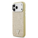 Apple iPhone 17 Pro Max Uyumlu Kılıf Guess Orjinal Lisanslı M-safe Şarj Özellikli Metal Kamera Çerçeveli Üçgen Logolu Glitter Kapak - 7