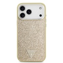 Apple iPhone 17 Pro Max Uyumlu Kılıf Guess Orjinal Lisanslı M-safe Şarj Özellikli Metal Kamera Çerçeveli Üçgen Logolu Glitter Kapak - 8