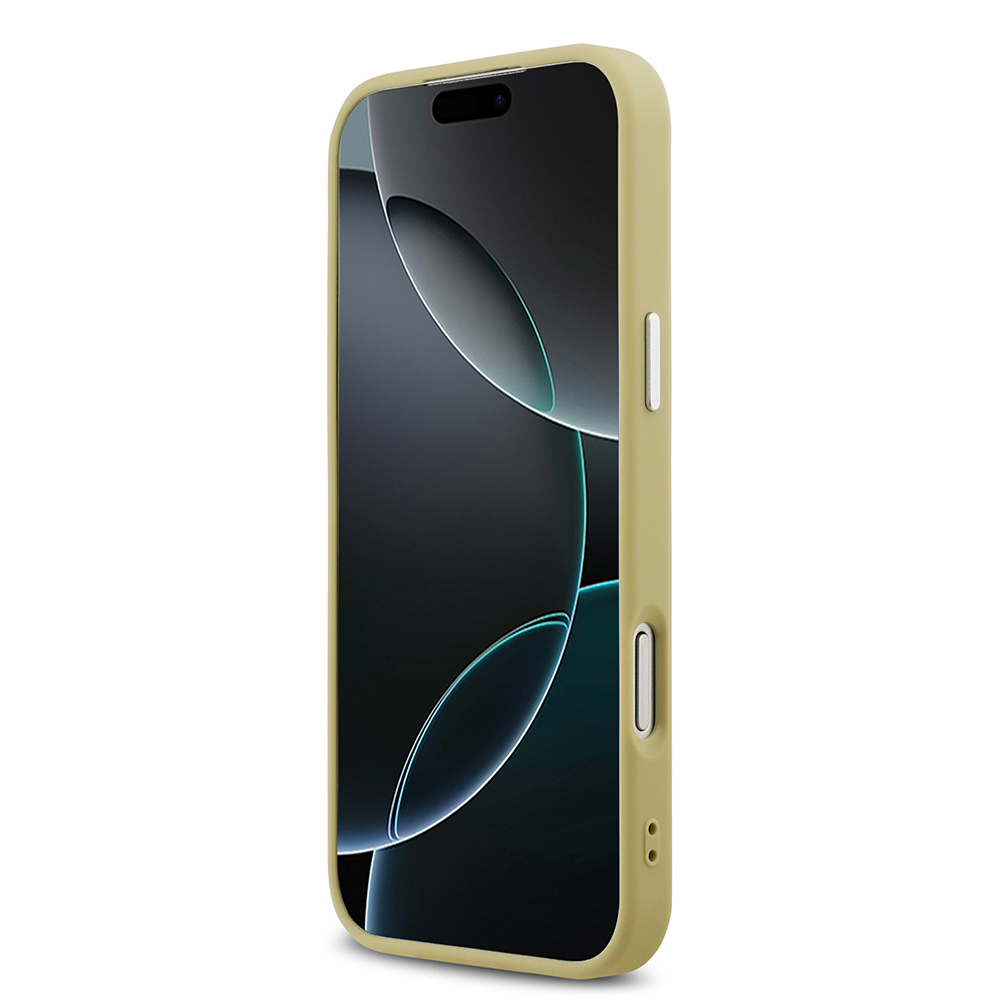 Apple iPhone 17 Pro Max Uyumlu Kılıf Guess Orjinal Lisanslı M-safe Şarj Özellikli Metal Kamera Çerçeveli Üçgen Logolu Glitter Kapak - 10