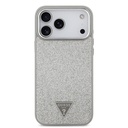 Apple iPhone 17 Pro Max Uyumlu Kılıf Guess Orjinal Lisanslı M-safe Şarj Özellikli Metal Kamera Çerçeveli Üçgen Logolu Glitter Kapak - 20