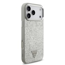 Apple iPhone 17 Pro Max Uyumlu Kılıf Guess Orjinal Lisanslı M-safe Şarj Özellikli Metal Kamera Çerçeveli Üçgen Logolu Glitter Kapak - 21