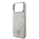 Apple iPhone 17 Pro Max Uyumlu Kılıf Guess Orjinal Lisanslı M-safe Şarj Özellikli Metal Kamera Çerçeveli Üçgen Logolu Glitter Kapak - 23
