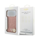 Apple iPhone 17 Pro Max Uyumlu Kılıf Guess Orjinal Lisanslı M-safe Şarj Özellikli Metal Kamera Çerçeveli Üçgen Logolu Glitter Kapak - 27