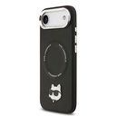 Apple iPhone 17 Air Uyumlu Kılıf Karl Lagerfeld Orjinal Lisanslı M-safe Şarj Özellikli Metal Kamera ve Buton Tasarımlı Choupette PU Deri Kapak - 1