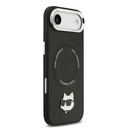 Apple iPhone 17 Air Uyumlu Kılıf Karl Lagerfeld Orjinal Lisanslı M-safe Şarj Özellikli Metal Kamera ve Buton Tasarımlı Choupette PU Deri Kapak - 3