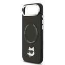 Apple iPhone 17 Air Uyumlu Kılıf Karl Lagerfeld Orjinal Lisanslı M-safe Şarj Özellikli Metal Kamera ve Buton Tasarımlı Choupette PU Deri Kapak - 5