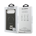 Apple iPhone 17 Air Uyumlu Kılıf Karl Lagerfeld Orjinal Lisanslı M-safe Şarj Özellikli Metal Kamera ve Buton Tasarımlı Choupette PU Deri Kapak - 7