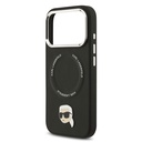 Apple iPhone 17 Pro Max Uyumlu Kılıf Karl Lagerfeld Orjinal Lisanslı M-safe Şarj Özellikli Metal Kamera ve Buton Tasarımlı Karl PU Deri Kapak - 5