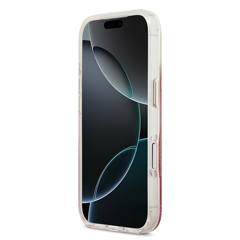 Apple iPhone 17 Pro Uyumlu Kılıf Guess Orjinal Lisanslı M-safe Şarj Özellikli Simli Peony Desenli Silikon Kapak - 10