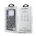 Apple iPhone 17 Pro Uyumlu Kılıf Karl Lagerfeld Orjinal Lisanslı M-safe Şarj Özellikli IML Leopar Baskılı Kapak - 12