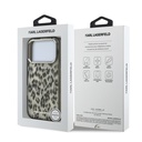 Apple iPhone 17 Pro Uyumlu Kılıf Karl Lagerfeld Orjinal Lisanslı M-safe Şarj Özellikli IML Leopar Baskılı Kapak - 13