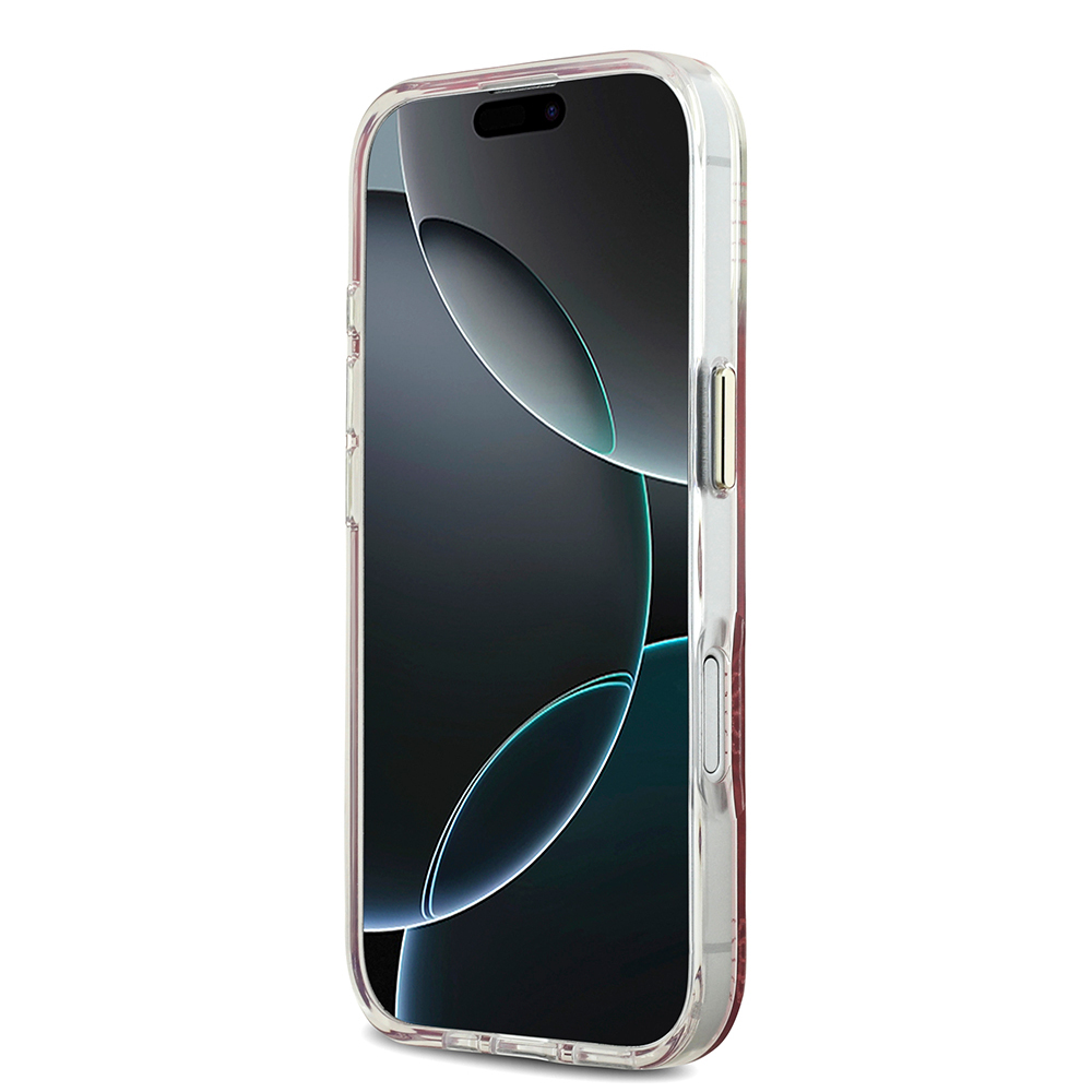Apple iPhone 17 Uyumlu Kılıf Guess Orjinal Lisanslı M-safe Şarj Özellikli Simli Peony Desenli Silikon Kapak - 11