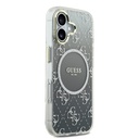 Apple iPhone 17 Uyumlu Kılıf Guess Orjinal Lisanslı M-safe Şarj Özellikli 4G Desenli Simli Silikon Kapak - 3