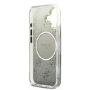 Apple iPhone 17 Uyumlu Kılıf Guess Orjinal Lisanslı M-safe Şarj Özellikli 4G Desenli Simli Silikon Kapak - 6