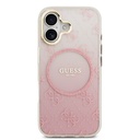 Apple iPhone 17 Uyumlu Kılıf Guess Orjinal Lisanslı M-safe Şarj Özellikli 4G Desenli Simli Silikon Kapak - 9