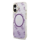 Apple iPhone 17 Uyumlu Kılıf Guess Orjinal Lisanslı M-safe Şarj Özellikli 4G Desenli Simli Silikon Kapak - 15