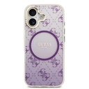 Apple iPhone 17 Uyumlu Kılıf Guess Orjinal Lisanslı M-safe Şarj Özellikli 4G Desenli Simli Silikon Kapak - 16