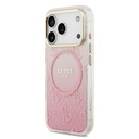 Apple iPhone 17 Pro Uyumlu Kılıf Guess Orjinal Lisanslı M-safe Şarj Özellikli 4G Desenli Simli Silikon Kapak - 1