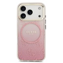 Apple iPhone 17 Pro Uyumlu Kılıf Guess Orjinal Lisanslı M-safe Şarj Özellikli 4G Desenli Simli Silikon Kapak - 2