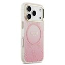 Apple iPhone 17 Pro Uyumlu Kılıf Guess Orjinal Lisanslı M-safe Şarj Özellikli 4G Desenli Simli Silikon Kapak - 3