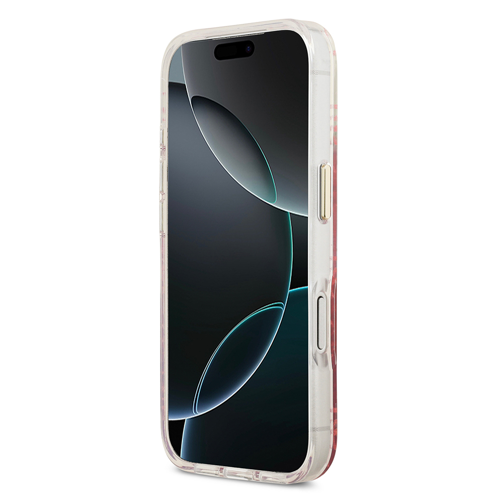 Apple iPhone 17 Pro Uyumlu Kılıf Guess Orjinal Lisanslı M-safe Şarj Özellikli 4G Desenli Simli Silikon Kapak - 4