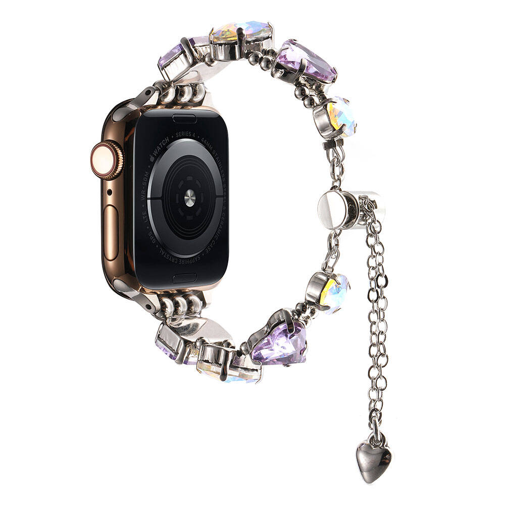 Apple Watch Ultra 49mm Uyumlu Zore KRD-115 Renkli Taş Tasarımlı Kordon - 3