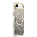 Apple iPhone 17 Air Uyumlu Kılıf Guess Orjinal Lisanslı M-safe Şarj Özellikli 4G Desenli Simli Silikon Kapak - 9