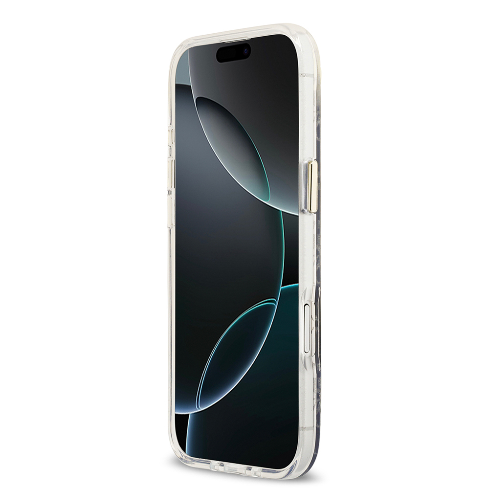 Apple iPhone 17 Air Uyumlu Kılıf Guess Orjinal Lisanslı M-safe Şarj Özellikli 4G Desenli Simli Silikon Kapak - 10