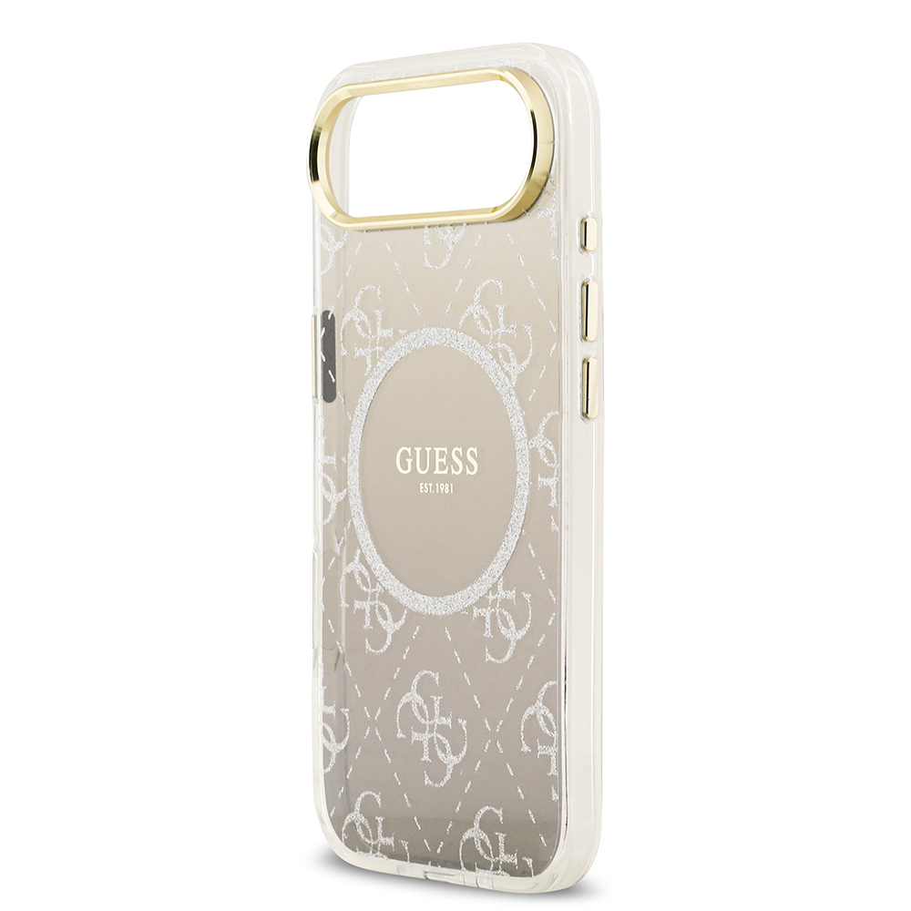 Apple iPhone 17 Air Uyumlu Kılıf Guess Orjinal Lisanslı M-safe Şarj Özellikli 4G Desenli Simli Silikon Kapak - 11