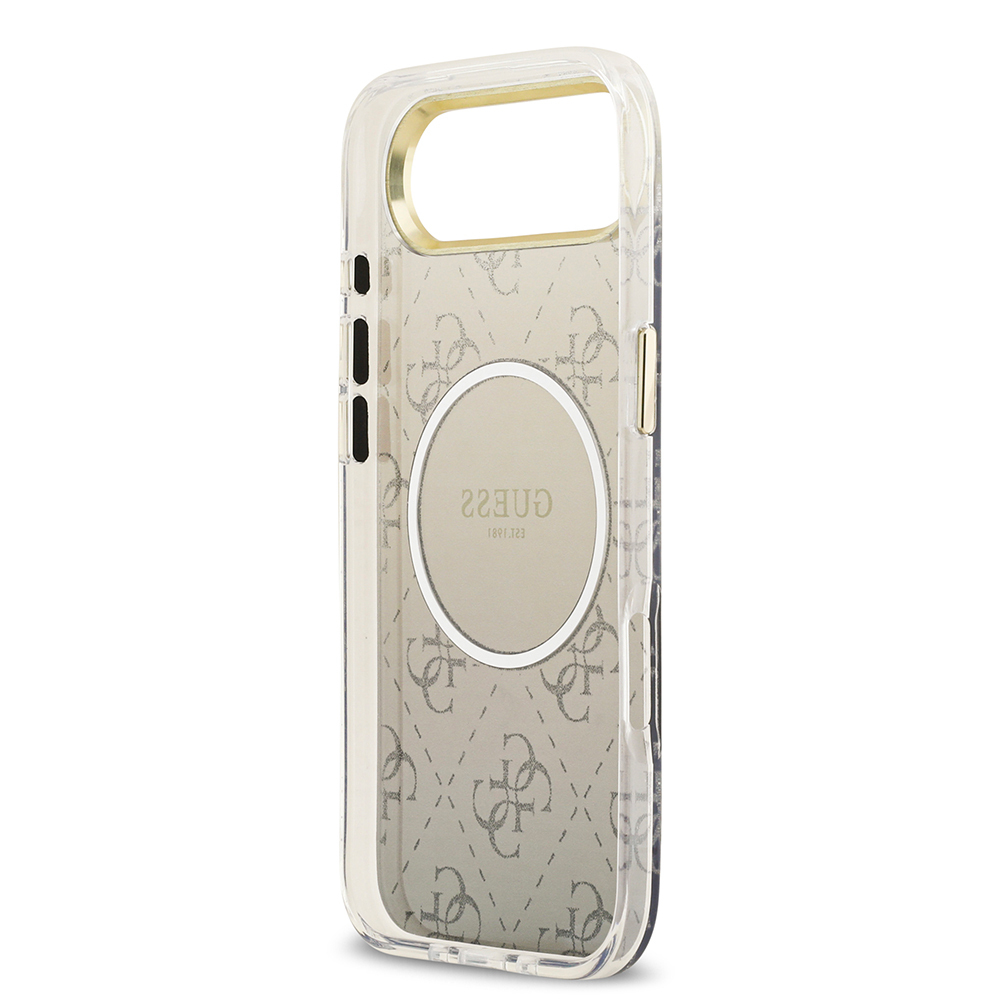 Apple iPhone 17 Air Uyumlu Kılıf Guess Orjinal Lisanslı M-safe Şarj Özellikli 4G Desenli Simli Silikon Kapak - 12