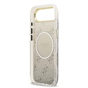 Apple iPhone 17 Air Uyumlu Kılıf Guess Orjinal Lisanslı M-safe Şarj Özellikli 4G Desenli Simli Silikon Kapak - 12