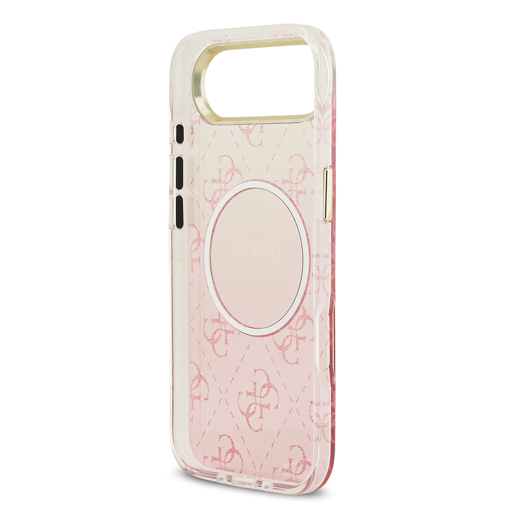 Apple iPhone 17 Air Uyumlu Kılıf Guess Orjinal Lisanslı M-safe Şarj Özellikli 4G Desenli Simli Silikon Kapak - 18